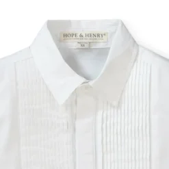 Hope & Henry Boys' Tuxedo Button Down Shirt, Kids