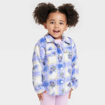 Toddler Girls' Disney Frozen Elsa Shacket - Blue - Image 3