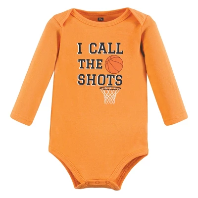 Hudson Baby Unisex Baby Cotton Long-Sleeve Bodysuits, Sports Stripes - Image 4