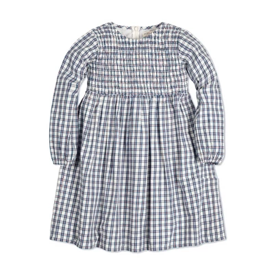 Hope & Henry Girls' Long Sleeve Calvary Twill Smocked Front Dress, Kids - Image 8