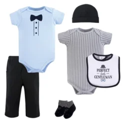 Hudson Baby Infant Boy Cotton Layette Set, Little Gentleman