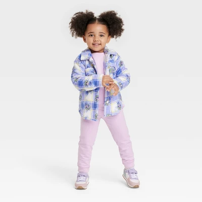 Toddler Girls' Disney Frozen Elsa Shacket - Blue - Image 2