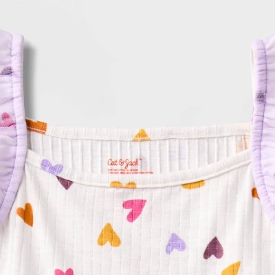 Girls' Adaptive Flutter Sleeve Tulle Dress - Cat & Jack™ Almond Cream - Image 2