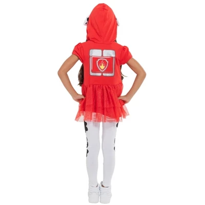 Paw Patrol Marshall Girls Cosplay T-Shirt Dress And Leggings Outfit Set Little Kid - Image 2
