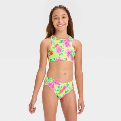 Girls' 'Bright Peony' Floral Printed Bikini Set - Art Class™ - Image 3