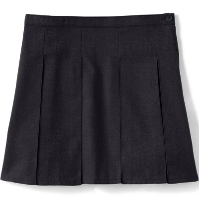 Lands' End Lands' End School Uniform Girls Solid Box Pleat Skirt Top Of Knee - Image 3