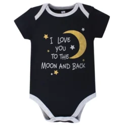 Hudson Baby Cotton Bodysuits 7pk, Moon And Back