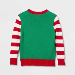 Toddler Boys' The Grinch Define Naughty Knitted Pullover Sweater - Green