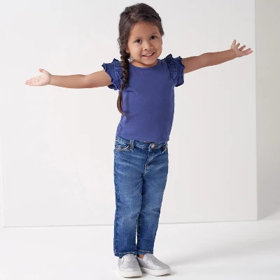 Gerber Infant And Toddler Neutral Denim Straight Fit Jeans - Image 3