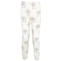 Touched By Nature Baby, Toddler And Kids Unisex Organic Cotton Tight-Fit Pajama Set, Birch Trees