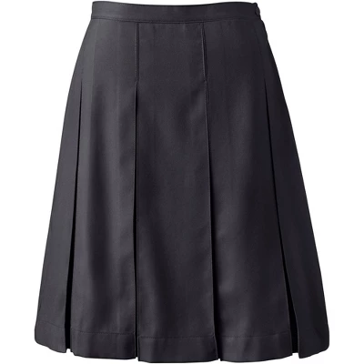 Lands' End Lands' End School Uniform Girls Solid Box Pleat Skirt Top Of Knee