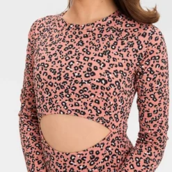 Girls' Leopard Spots One Piece Rash Guard - Art Class™