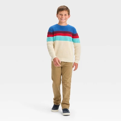 Boys' Colorblock Pullover Sweater - Cat & Jack™ Blue - Image 2