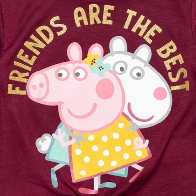 Peppa Pig Pullover Long Sleeve Graphic T-Shirt & Leggings Pink/Purple - Image 5