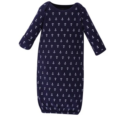 Hudson Baby Infant Boy Cotton Gowns, Sailor Whale, Preemie-Newborn - Image 3