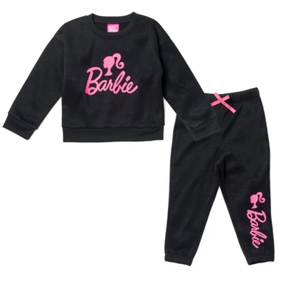 Barbie Girls French Terry Sweatshirt And Pants Set Little Kid To Big Kid - Image 8