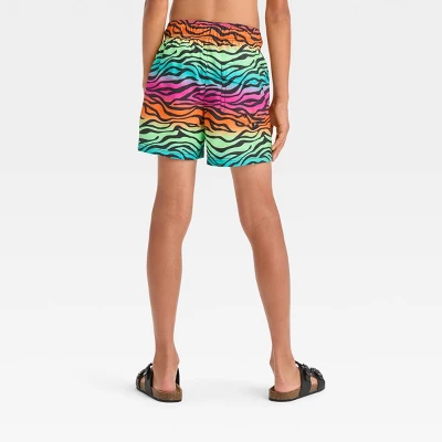 Boys' Ombre Zebra Striped Swim Shorts - Art Class™ Blue - Image 2