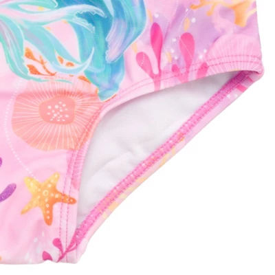 Little Mermaid Ariel Girls One Piece Bathing Suit Toddler To Big Kid - Image 4