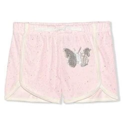 Young Hearts Girl's 2-Pack Glitter Lounge Shorts Set For Kids