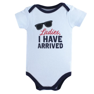 Hudson Baby Infant Boy Cotton Bodysuit And Pant Set, Ladies I Have Arrived - Image 2