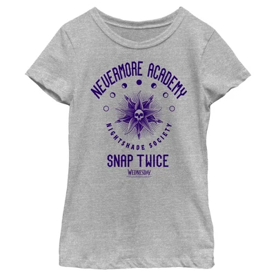 Girl's Wednesday Nevermore Academy Nightshade Society T-Shirt - Image 4
