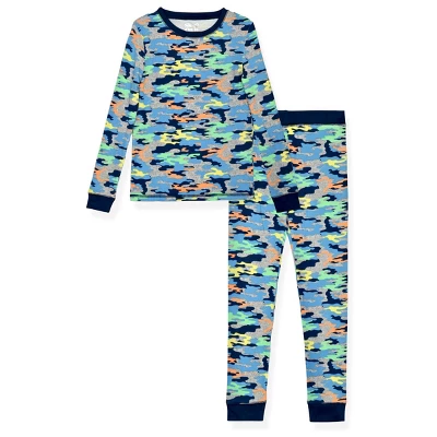 Sleep On It Boys Super Soft 2-Piece Snug Fit Pajama Set - Camo - Image 6