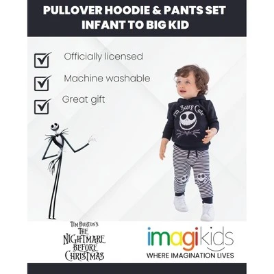 Disney Jack Skellington Hoodie And Pants Outfit Set - Image 4