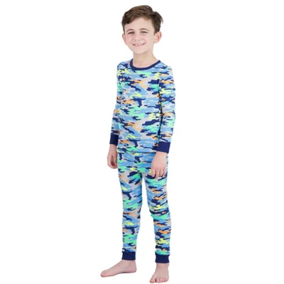 Sleep On It Boys Super Soft 2-Piece Snug Fit Pajama Set - Camo - Image 3