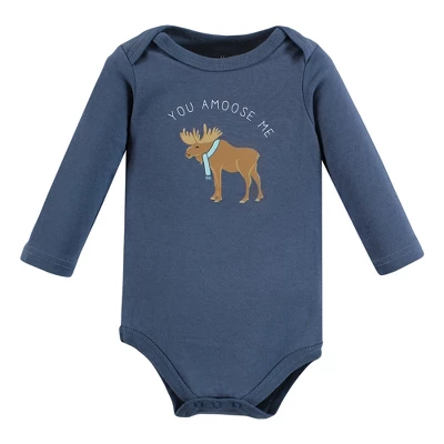 Hudson Baby Unisex Baby Cotton Long-Sleeve Bodysuits, Arctic Animals - Image 2