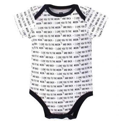 Hudson Baby Cotton Bodysuits 7pk, Moon And Back - Image 4