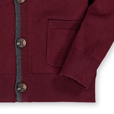 Hope & Henry Boys' Tipped Cardigan With Elbow Patches, Kids - Image 2