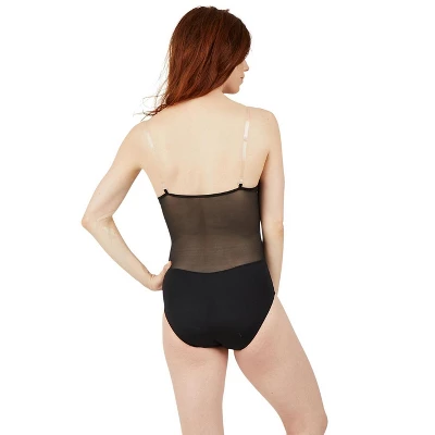 Capezio Plunge Neck Mesh Midriff Leotard - Girls
