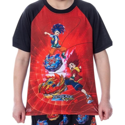 Beyblade Burst Surge Boys' Hikaru And Hyuga Shirt And Shorts Pajama Set Hyuga And Hikaru - Image 2
