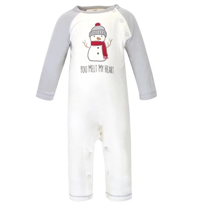 Touched By Nature Baby Organic Cotton Coveralls 3pk, Snowman - Image 3