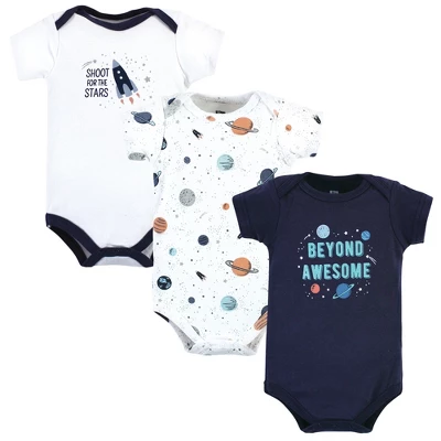 Hudson Baby Infant Boy Cotton Bodysuits, Space - Image 7