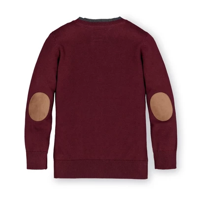 Hope & Henry Boys' Tipped Cardigan With Elbow Patches, Kids - Image 3