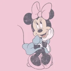 Girl's Disney Distressed Sitting Minnie T-Shirt