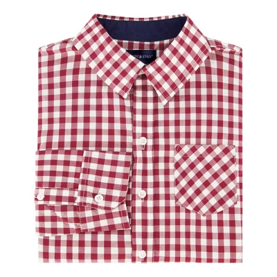 Andy & Evan Kids Red Gingham Button Down Shirt, Size 7Y - Image 3