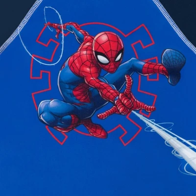 Marvel Spider-Man Rash Guard And Swim Trunks Outfit Set Little Kid To Big Kid - Image 4