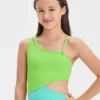 Girls' Colorblock Summer Explosion One Piece Swimsuit - Art Class™ Lime Green