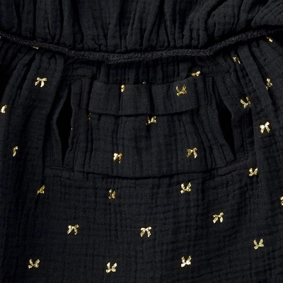 Girls' 2pc Adaptive Long Sleeve Dressy Top And Bottom Set - Cat & Jack™ Black - Image 2