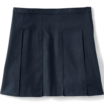 Lands' End Lands' End School Uniform Girls Solid Box Pleat Skirt Top Of Knee - Image 6
