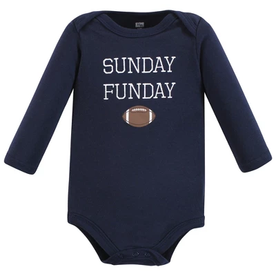 Hudson Baby Unisex Baby Cotton Long-Sleeve Bodysuits, Sports Stripes - Image 2
