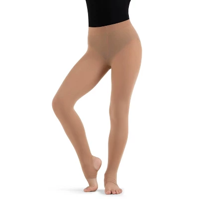 Capezio Ultra Soft Self Knit Waistband Stirrup Tight - Girls & Toddler - Image 7