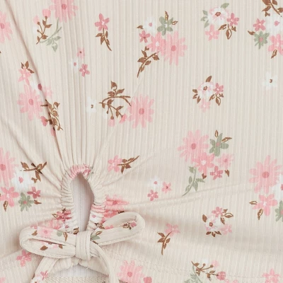 Beautees Girls' 2PC Printed Rib Knit Top With Knit Corduroy Skirt - Image 2