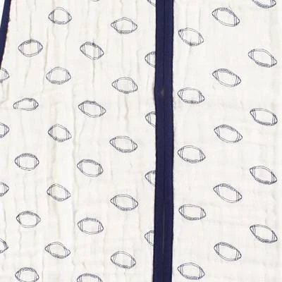 Hudson Baby Infant Boy Muslin Cotton Sleeveless Wearable Sleeping Bag, Sack, Blanket, Football - Image 2