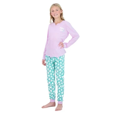 Sleep On It Girls 2-Piece Fleece Pajama Set - Follow Your Heart - Image 3