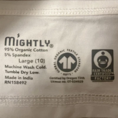 Mightly Girls Fair Trade Organic Cotton Bralettes 3-pack