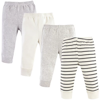 Luvable Friends Baby And Toddler Cotton Pants 4pk, Cream Stripe