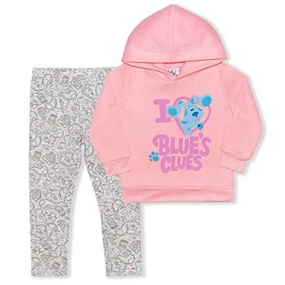 Nickelodeon Girl's 2-Pack I Heart Blue's Clues Pullover Hoodie And Legging Pants Set For Infant - Image 3